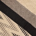 thumbnail image 4 of Handwoven Beige and Black Chevron Pattern Rug/Floor Mat – Jawaja Wool Dhurrie, 4 of 5