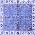 thumbnail image 1 of Ahgly Company Machine Washable Indoor Square Oriental Blue Traditional Area Rugs, 7' Square, 1 of 4