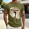 thumbnail image 3 of Paris T Shirts for Men Summer Short Sleeve Crewneck Loose Casual T-Shirts France Paris Graphic Tees Travel Vacation Shirt, 3 of 5