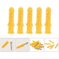 thumbnail image 3 of 200pcs Yellow Ribbed Plastic Anchor Wall Plastic Expansion Pipe Tube Wall Plugs, 3 of 9