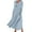 Sky Blue, variant on New Summer Plus Size Dresses for Womens 2024 Fashion Long Sleeve Print Cotton Linen Round Neck Pocket Dress