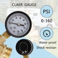 thumbnail image 2 of RV Water Pressure Regulator Valve, 3/4" Brass Lead-Free Adjustable Water Pressure Reducer with Gauge and Inlet Screen Filter for RV Camper Travel Trailer, 2 of 9
