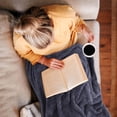 thumbnail image 4 of Unique Bargains Luxury Fleece Bed Blanket Woven Mesh, 4 of 10
