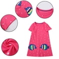 thumbnail image 4 of AJZIOJIRO Robe d'Été en Coton pour Bébé Fille 2-7 Ans Manches Courtes Décontractée Jupe Tutu de Fête pour Enfants, 4 of 9