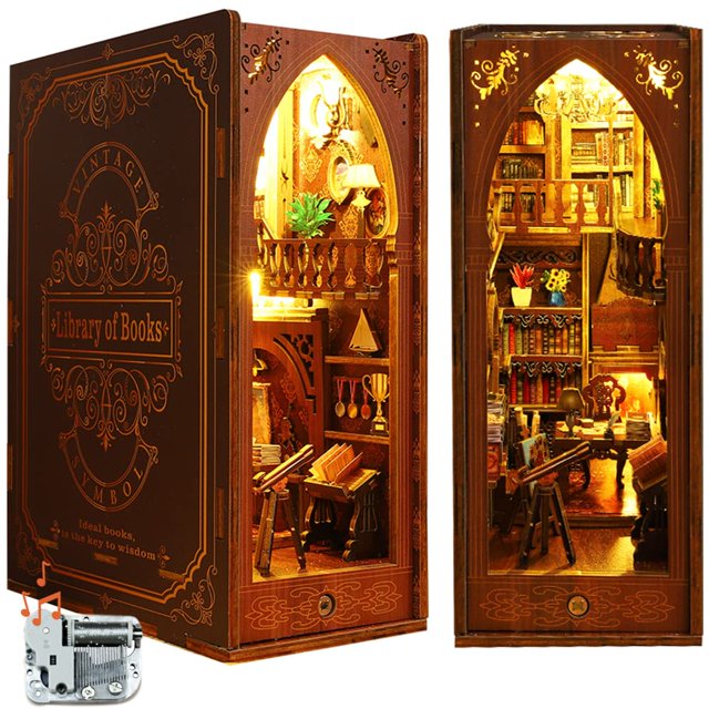 Kit de rincón para libros de bricolaje Lannso Church con luz LED para adultos SL6-A