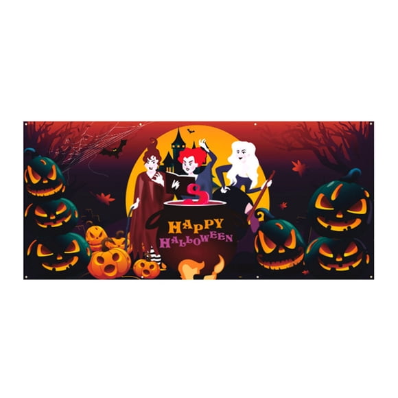 Halloween Garage Door Banner Party Outdoor Indoor Hanging For Holiday Festive Celebration United States Flag Store 4x6 Flag 1152191 Bunting Suit Baby Boy Seasonal Flags for Flag Pole on Set Graduation