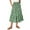 Green, variant on Yucgh Women's Pleated Floral Midi Skirt with Drawstring Elastic Waist, Lightweight Casual Summer Skirt, Boho Printed A-line Skirt ,Khaki,M