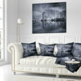 thumbnail image 2 of Designart Black and White Singapore Skyline - Cityscape Throw Pillow - 16x16, 2 of 4