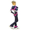 thumbnail image 2 of IceDress - Figure Skating Training Overalls - Quad (Dark blue. Fuchsia and White), 2 of 5