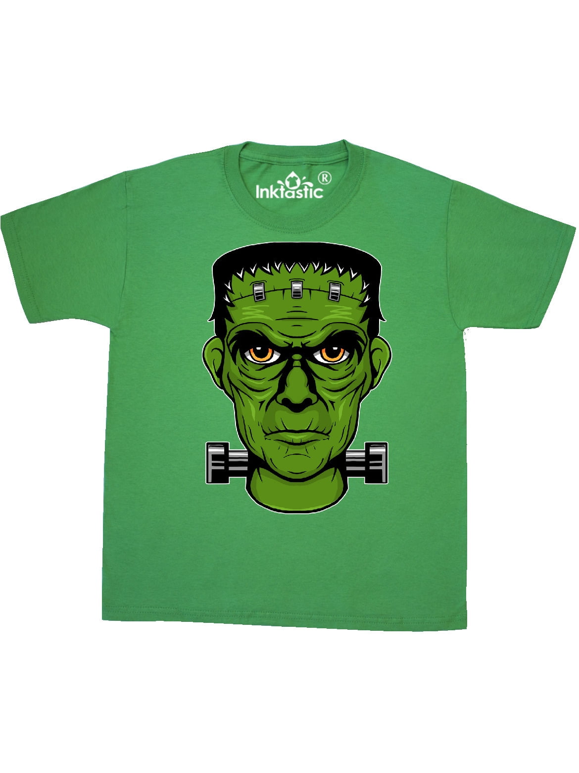 Halloween Frankenstein Head Youth T-Shirt - Walmart.com - Walmart.com