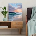 thumbnail image 5 of UXIEQU Ocean Waves Sunset Beach Seagulls Canvas Wall Art 15.75x11.81 Inches, 5 of 8