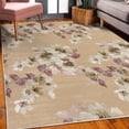 thumbnail image 3 of Floral Decorative Rug, Watercolor Shabby Form Nature Petals in Soft Tones Picture, Quality Carpet for Bedroom Dorm and Living Room, 6 Sizes, Pale Camel, by Ambesonne, 3 of 4