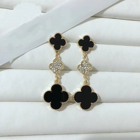 Vintage Clover Stud Earrings 925 silver post made