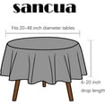 thumbnail image 1 of WYZZHY 6 Pack Round Tablecloth  120 Inch White  Stain &amp; Wrinkle Resistant  Polyester  Table Cover for Dining Table  Buffet Parties &amp; Camping, 1 of 7