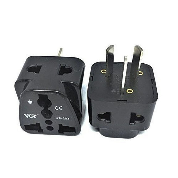 VP-203B USA to Australia / New Zealand / China 2-Outlet Plug Adapter Enables Use of Multiple Products with One Plug Adapter