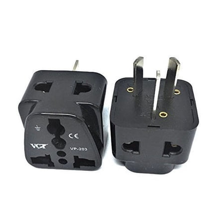 VP-203B USA to Australia / New Zealand / China 2-Outlet Plug Adapter Enables Use of Multiple Products with One Plug Adapter