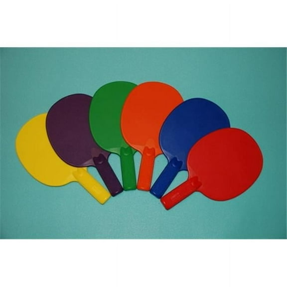 Everrich EVQ-0058 Plastic Table Tennis Paddle- Set of 6 Colors
