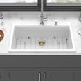 thumbnail image 3 of Quartz Kitchen Sink - 33" x 22" x 9.65" White granite composite Workstation Drop-in kitchen sink, 3 of 8