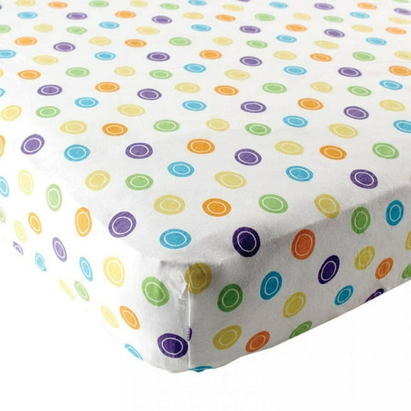 Luvable Friends Yellow Geometric Cotton Fitted Sheets, Crib/Toddler Bed