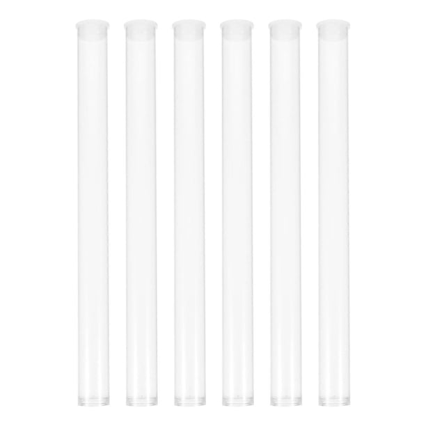6pcs Transparent Acrylic Incense Tubes Incense Sticks Barrel Storage Tubes