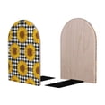 thumbnail image 2 of Hirioo Sunflowers for Bookends Decorative Bookends for Shelves for Home or Office, Non-Slip Base, 2 of 8