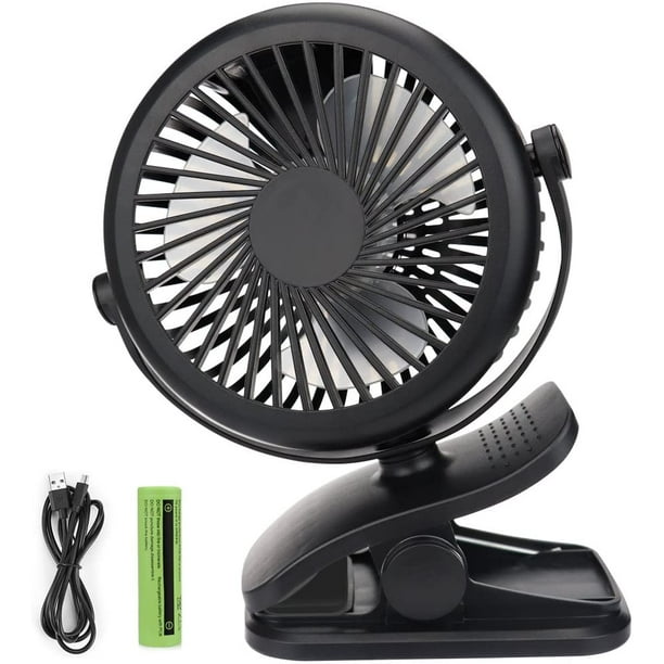 Quiet Clip Mini USB Fan Desk Fan with 3 Speed Levels 360 Rotating