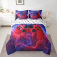 thumbnail image 2 of Homewish Video Game 7-Piece Reversible King Comforter Set for Adults, Lightning Design, 2 of 8