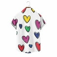 thumbnail image 6 of Men's Short Sleeve Button Down Shirt Valentine's Day Print Collared Casual T-Shirt Purple XXXXXL, 6 of 6