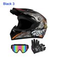 thumbnail image 1 of Motorcycle Helmet Racing Helmet Motorbike Adult Helmet-Black 3||M, 1 of 7
