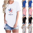 thumbnail image 1 of Fiudx Ofertas Del Día Camiseta Básica de Verano de Manga Corta Informal para Mujer, Blusa con Estampado Del Día de La Independencia, Cuello Redondo, 1 of 4