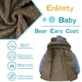 thumbnail image 5 of Aideaone Baby Toddler Winter Fleece Coat Boys Girls Cute Bear Ear Hooded Jackets with Pockets 6M-5T, 5 of 6
