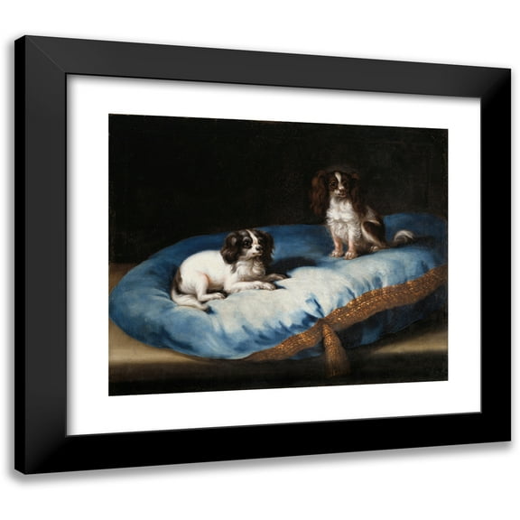 David Klöcker Ehrenstrahl 14x12 Black Modern Framed Museum Art Print Titled - Two Smaller Dogs