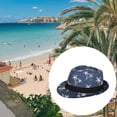 thumbnail image 4 of Straw Beach Hat Straw Hat Straw Fedora Hat Panama Fedora Hat Straw Panama Hat Tropical Printed SunHat Straw Hat, 4 of 9