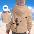 thumbnail image 2 of Byoo Print Hoodie for Big Girl Soft Long Sleeve Pullover Hooded Sweatshirt Kids Fall Winter Top,Khaki, 2 of 6