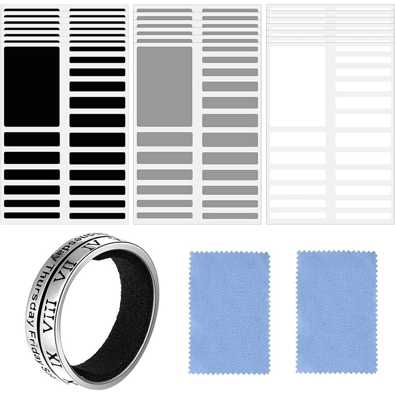 18 Sheets 342 Pieces Invisible Ring Sizer Adjuster Ring Spacer Ring Guard  Tightener Loose Rings Adjuster for Women Men Wide Loose Rings Fixing, 3