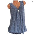 thumbnail image 1 of Camiseta sin mangas con cuello en V sin mangas, chaleco holgado para mujer, camiseta de verano, azul oscuro, L Advancent AP001998-27, 1 of 5