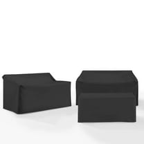 Crosley Furniture 3Pc Outdoor Furniture Cover Set in Black