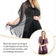 thumbnail image 2 of Sonducket Bufanda brillante Sexy chal de sombra de protección solar hilo fino femenino borla de encaje hueco largo exquisitas capas de boda Ropa, zapatos y accesorios Miscelánea rosa púrpura, 2 of 6