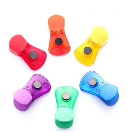 

Happon 6 Pcs Fridge Magnets Food Sealing Clips Chip Bag Clip Magnetic Refrigerator Decor Kitchen Message Board Reminder Notepad
