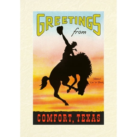 Vintage Lined Notebook Greetings from Comfort, Texas, (Paperback)