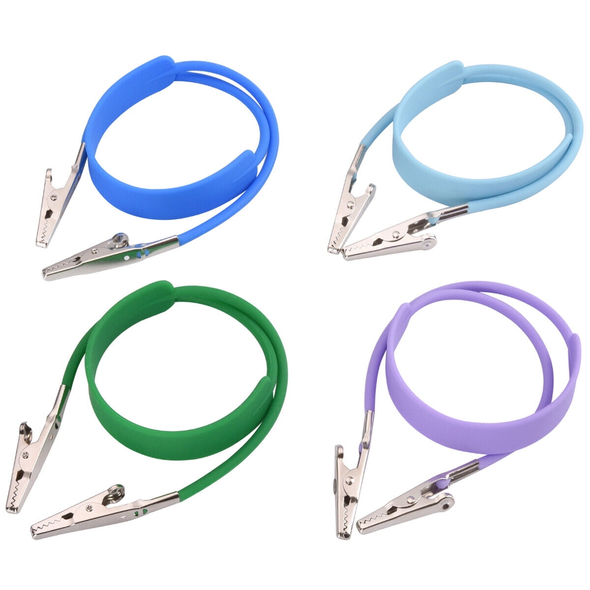 10 Pack Assorted Bib Clip Holders for Dental Bibs Napkins - Blue, Green,  Pink, Purple, Orange (2 of Each Color)
