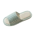 thumbnail image 2 of Zunfee Women's Linen Slippers, Breathable Moisture-Wicking Indoor Home Slippers, Light Blue, US 7.5-8 (EU 38) - Walmart Exclusive, 2 of 3