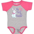 thumbnail image 3 of Inktastic My 1st Easter Cute White Bunny with Spring Flowers Boys or Girls Baby Bodysuit, 3 of 5