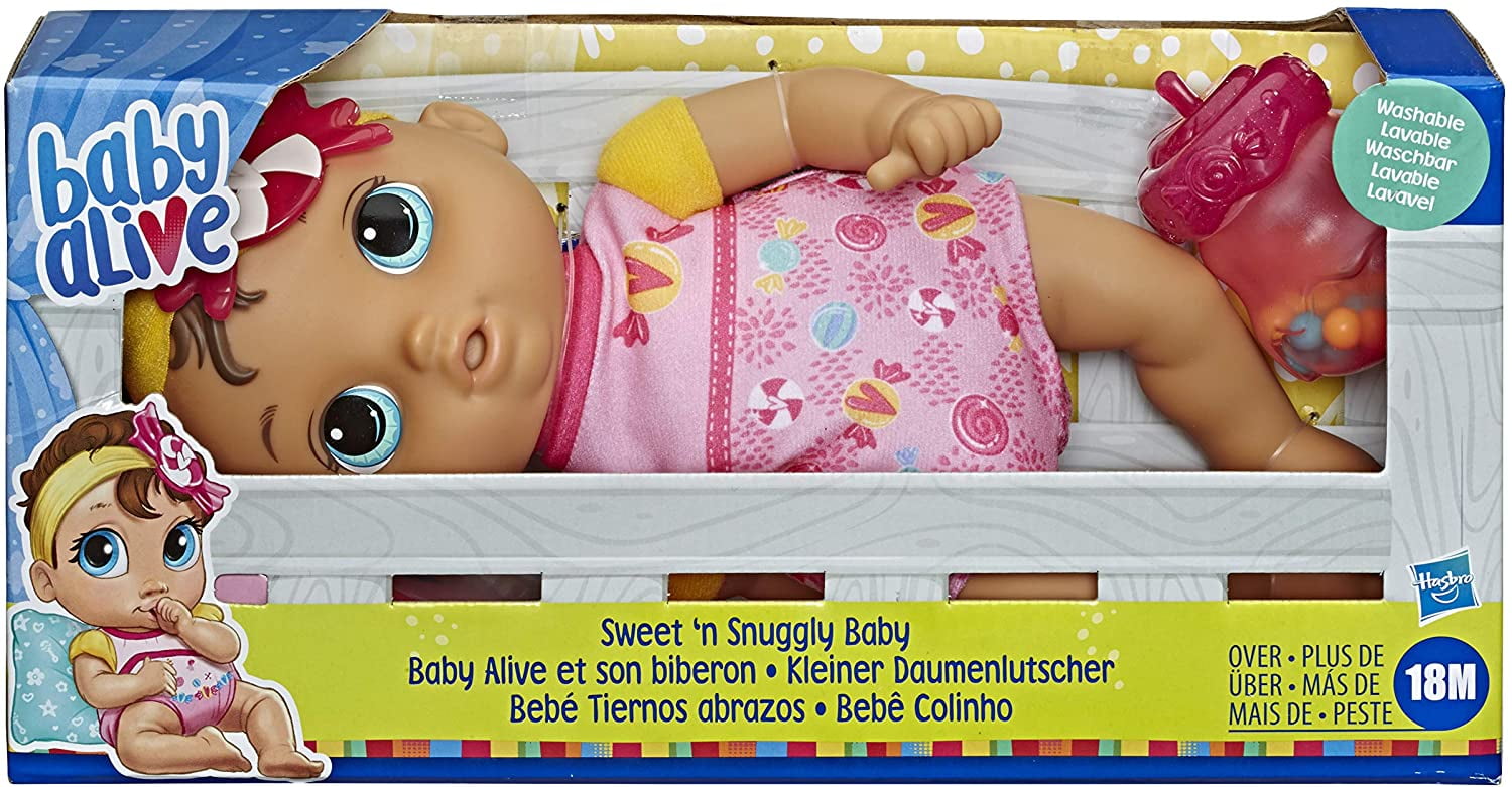 Baby Alive Real As Can Be Baby Realistic Brunette Baby Doll 80 Lifelike Expressions Movements Real Baby Sounds With Doll Accessories Toy For Girls And Boys 3 And Up Walmart Com