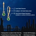 thumbnail image 2 of Gem Stone King 14K Yellow Gold Green Nano Emerald Earrings for Women | 0.60 Cttw | Gemstone May Birthstone | Round 4MM, 2 of 6