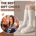 thumbnail image 5 of JIANFANG Fuzzy Socks for Women 3 Pairs Knee High Fluffy Soft Warm Stocking Cozy Slipper Plush Winter Long Christmas Socks, 5 of 6