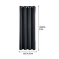 thumbnail image 3 of Leodye 1PCS Curtain Panels for Bedroom,thermal Insulated Grommet Top Blackout Draperies and Drapes-63 Inch W X 52 Inch L, 3 of 9