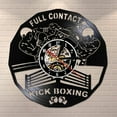 thumbnail image 1 of Kick Boxing Gym Decor Clock Boxing Gloves Punching Bag Infighters Vinyl Record Wall Clock Fighting Sports Boxers Scrappers Gift, 1 of 5