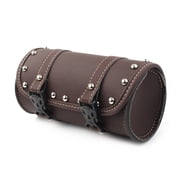 NS Motorcycle Black Handlebar Travel Bag Waterproof Front Fork Saddlebag for Street Bikes Dirt Sport Bike ATV Go Karts Quads, Brown