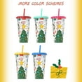 thumbnail image 5 of Christmas Portable Dining Supplies Plastic Discoloration 710ml Straw Cup Color Changing Cup Iced Coffee Cup Cold Drink Cup STYLE 4, 5 of 6
